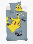 Pościel Komplet bawełna Pokemon 160 / 200 Pikachu oryginalna 100% Bawełna