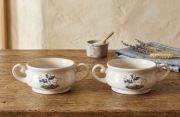 Vintage bulionówki z gąskami – komplet 2 szt. Mandarin Stoneware