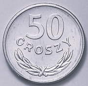 50 gr groszy 1986 r. płaska data typ "A1"