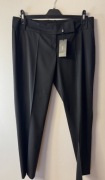 NOWE czarne spodnie eleganckie kant wełna 99% HUGO BOSS 44