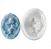 ANIOŁ Z SERDUSZKIEM Walentynki forma silikonowa 9.5*7.3*3.3 do Świec Mydła 