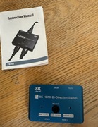 8K HDMI Bi-Direction Switch – przełącznik HDMI dwukierunkowy (2x1 / 1x2)