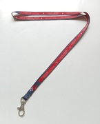 Smycz na klucze USA Smyczka na telefon czarna czerwona biała