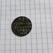 1 Pfennig 1818 Niemcy