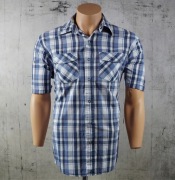 Timberland koszula w biało niebieską kratkę na zatrzaski XL 