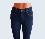 Damskie granatowe bawełniane spodnie rurki Greenpoint 38/M