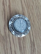 Broszka vintage z monetą 1923 retro elegancka unikat