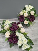 Komplet nagrobny,stroik kompozycja z wazonem na cmentarz 