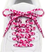 Modne Sznurówki Pink Rose ABC CAMO | Styl Streetwear Custom Kamuflaż 