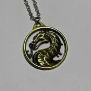 Naszyjnik Mortal Kombat Combat Gra Walka Xbox Playstation Złoty