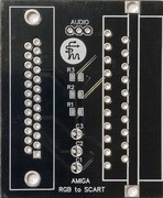 Płytka PCB konwertera RGB do złącza SCART, Amiga