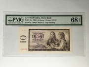 Czechosłowacja 10 koron 1960 PMG 68 EPQ Pick 88e