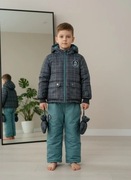 Ciepły komplet zimowy Coccodrillo 86 – kurtka + spodnie + rękawiczki