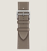 Pasek Apple Watch Hermes Single Tour 42- 49mm szary Étoupe skóra naturalna