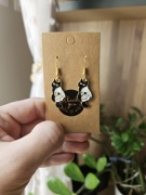 Kolczyki na halloween czaszki czarne koty kolczyki z kotami halloween 