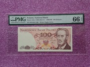 100 Zł 1988 SERIA RD 3591169 PMG 66 