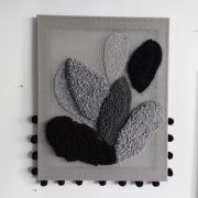 obraz punch needle boho floral natural