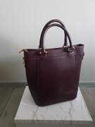 Torebka elegancka  śliwka fiolet skóra używana