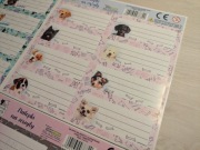 Naklejki na zeszyty Derform pieski 77 szt 