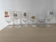 Pokal, kielich, zestaw szklanek piwa belgijskie 