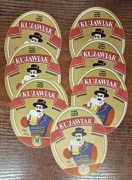 Etykiety piwne - Kujawiak. Browar Bydgoski. Zestaw foto.