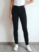 Nowe czarne spodnie H&M S M Wysoki Stan Elastyczne Rurki Skinny Jeggins