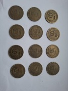 Zestaw monet 5 zł prl 12 szt, każda inny rocznik 1975-1988