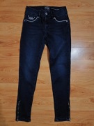 Damskie dżinsy SuperDry Vintage granatowe skinny z niskim stanem Y2K 27/32