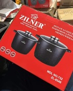 Zestaw 2 duże garnki marmurkowe 