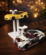 Ekspozytor stojak na modele LEGO SPEED CHAMPION półka na klocki biała