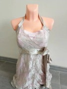 Sukienka,wesele,komunia,chrzciny,urodziny,elegancka,skromna,wiązana na szyi