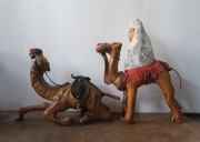 Zestaw 2 wielbłądy ze skóry naturanej wielbłąd skórzany 2 szt Egipt