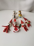 Bombki pajacyki ludziki z PRL retro stare ozdoby choinkowe zawieszki