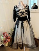 Suknia balowa, koronka gipiurowa i tiul rozmiar 40-42