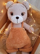 Miś amigurumi handmade 35 cm | prezent dla dziecka baby shower chrzest