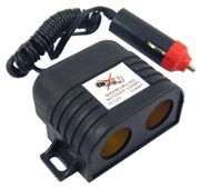 ROZGAŁĘZIACZ Gniazda zapalniczki SAMOCHODOWY 2-WEJŚCIOWY + KABEL. 