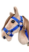 Ogłowie niebieski kantar wodze hobby horse A3 koń na kiju dodatki akcesoria