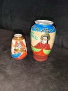 Dwa wazoniki porcelanowe orientalne VINTAGE 