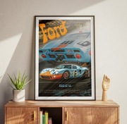 Ford GT40 - plakat samochodowy