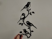 Nowa dekoracja ścienna ptaszki metal