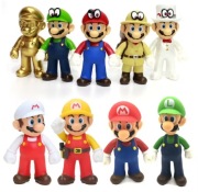 Figurki Super Mario Bros Jakość Premium dla Dziecka Luigi Yoshi