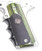 Okładziny rękojeści do Colt 1911, rowki na palce, kamuflaż Evergreen