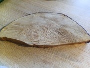 Połówka plastra drewna sosnowego z korą (54)