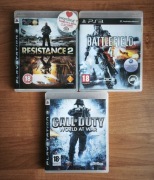 Call Of Duty World At War Battlefield 4 Resistance 3 zestaw