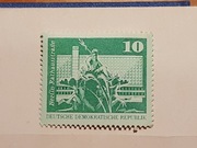 Znaczek DDR Neptune Fountain and Rathausstrasse