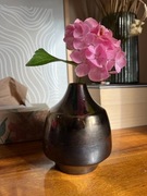 WAZON NA KWIATKI złoty ceramiczny szkliwiony glamour połyskujący