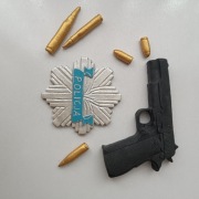 Policja tort odznaka figurka cukrowa 