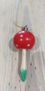Bombka choinkowa stara PRL muchomor grzybek 
