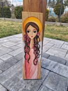 Anioł - obraz olejny na desce