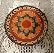 Talerz dekoracyjny, wzór bułgarski, PRL